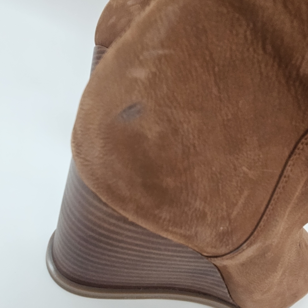 NYDJ Jessica Knee-High Wedge Boots Cognac Women’s NWOB Size 9.5 - Picture 11 of 13